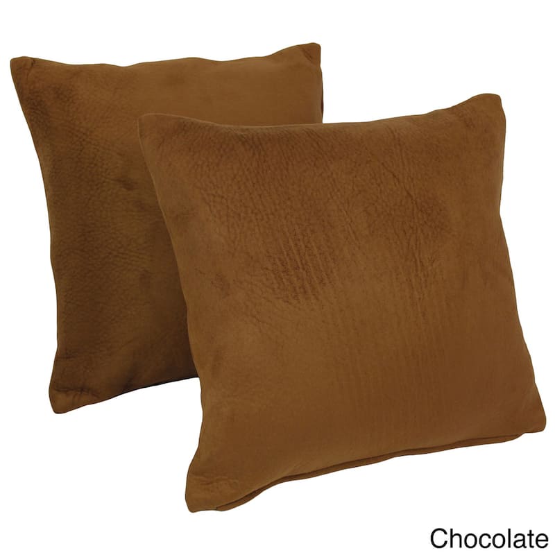 Blazing Needles Patterned Faux Suede Accent Pillows (Set of 2)