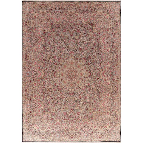 Oriental Hand Knotted Wool Persian Traditional Medallion Area Rug - 16'1" X 11'3"