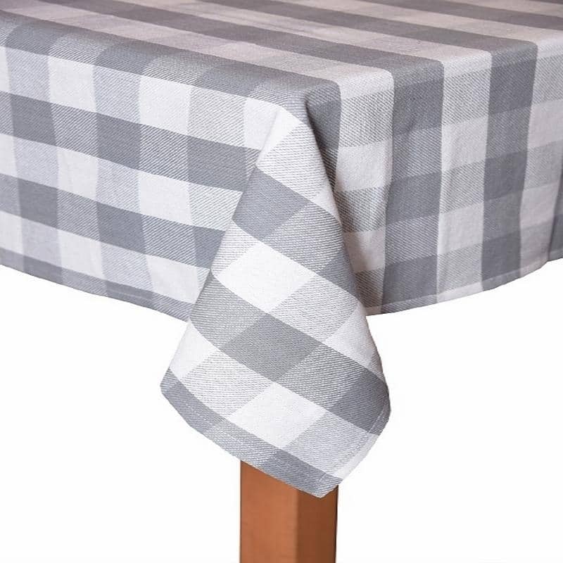 Farm Check 100 Cotton Table Cloth - 60X84 - Grey