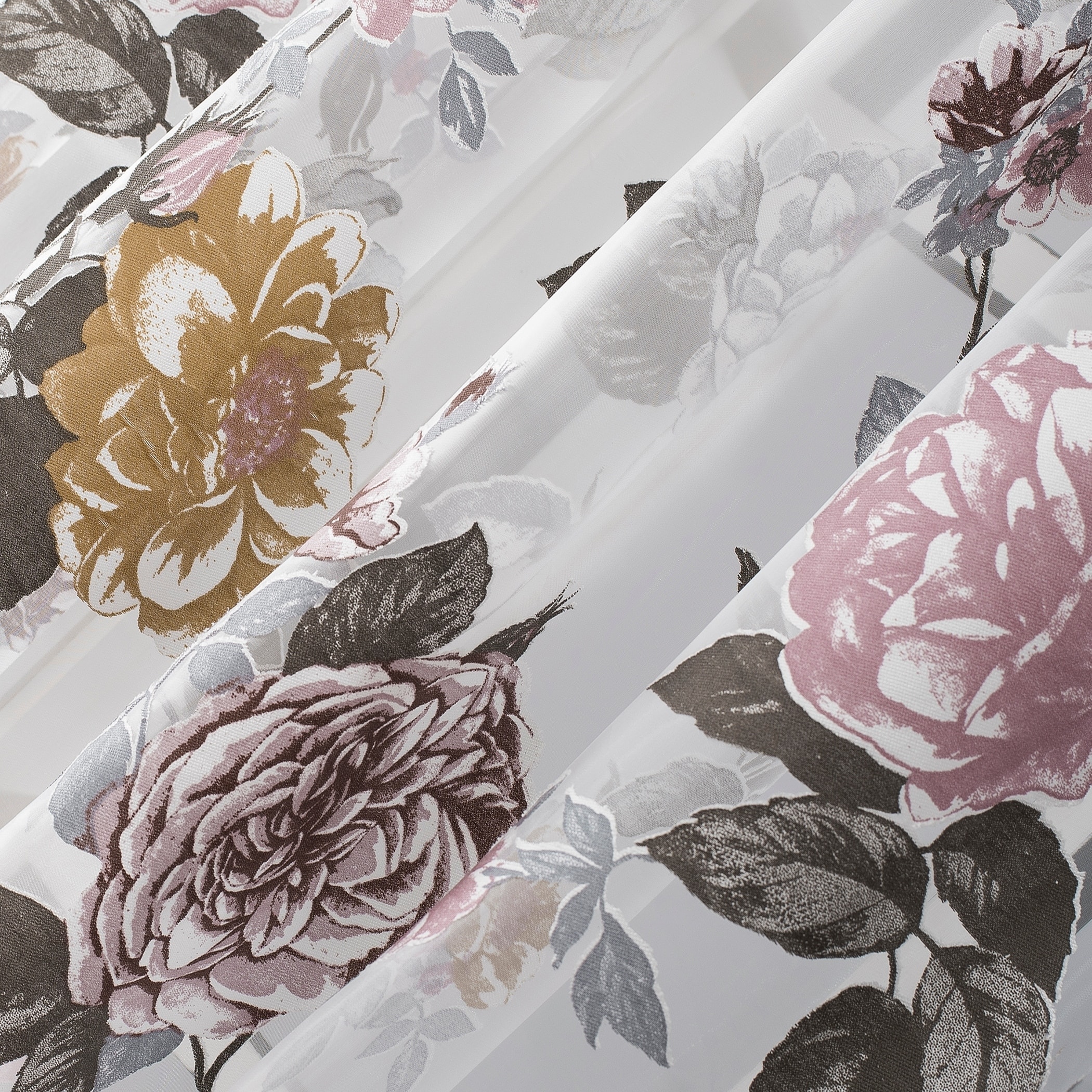 No 918 Garden Floral Burnout Semi Sheer Rod Pocket Curtain Panel On Sale Overstock 29826469