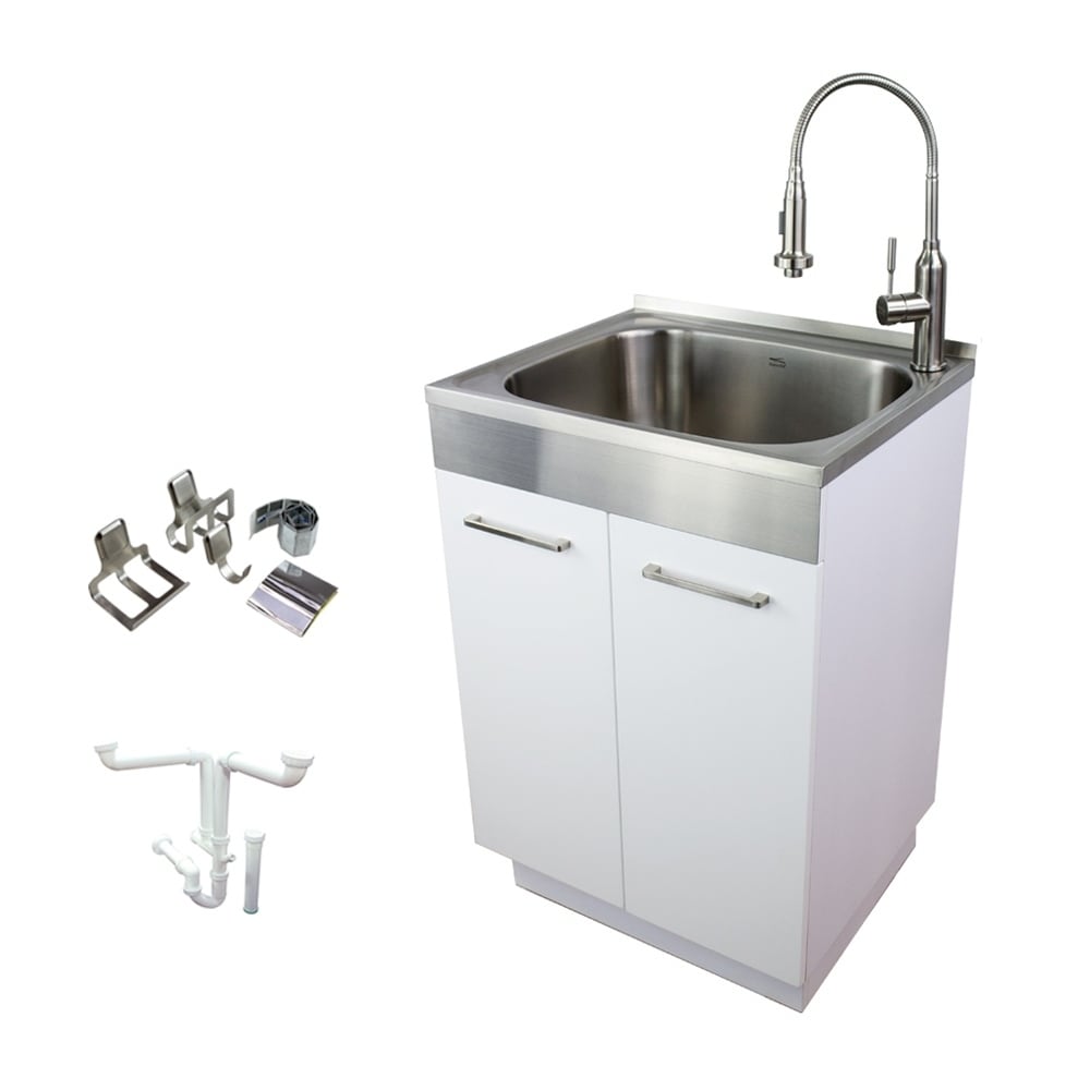 Shop Transolid Tcam 2420 Ws 24 In X 20 In X 34 6 Laundry Sink