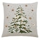 preview thumbnail 17 of 18, Christmas Tree Throw Pillow With LED Lights 18 x 18 - Cover Only - White