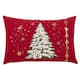 Christmas Tree Throw Pillow With LED Lights - 13 x 20 - Cover Only - Red