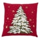 preview thumbnail 8 of 18, Christmas Tree Throw Pillow With LED Lights 18 x 18 - Cover Only - Red
