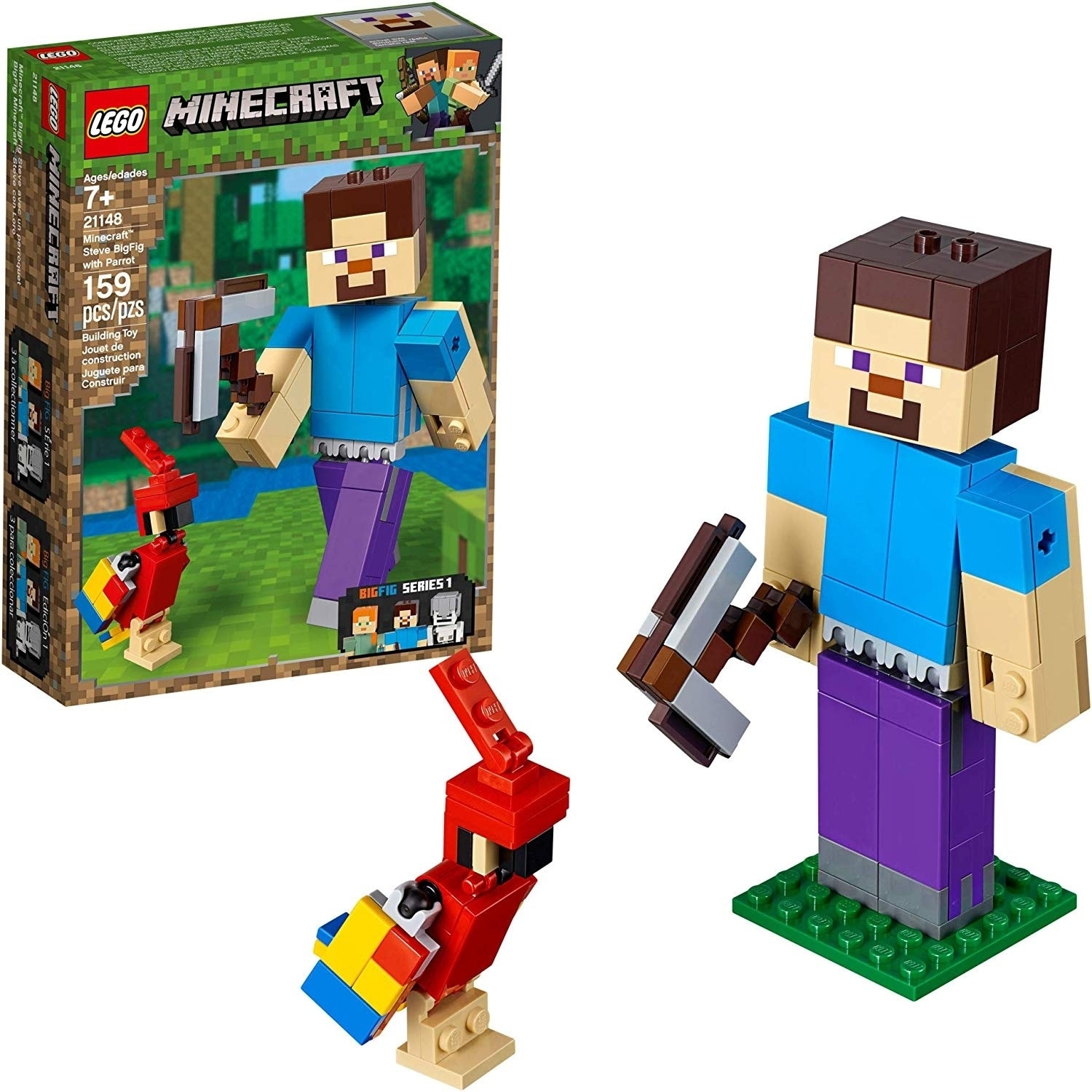 Minecraft Steve Set Minecraft Diamond Level Steve Action Figure
