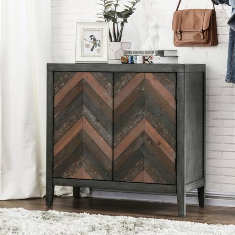 Furniture of America Gees Rustic Grey 2-door Accent Cabinet