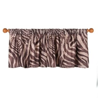 Glenna Jean Zebra Animal Curtain Valance for Kids  Black and White - N/A