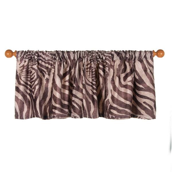 slide 2 of 4, Glenna Jean Zebra Animal Curtain Valance for Kids  Black and White - N/A