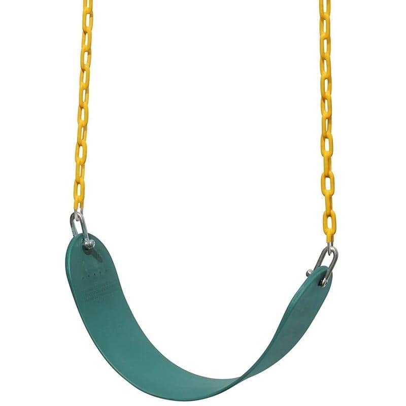 Heavy Duty Swing Seat Set Swings Slides Gyms Outdoor Green/yellow - N/A