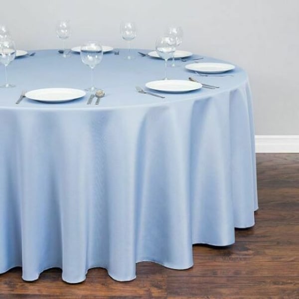 Polyester Round Tablecloth 120" Serenity Blue