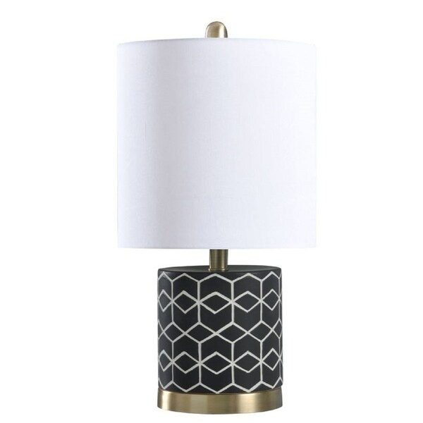 geometric ceramic table lamp