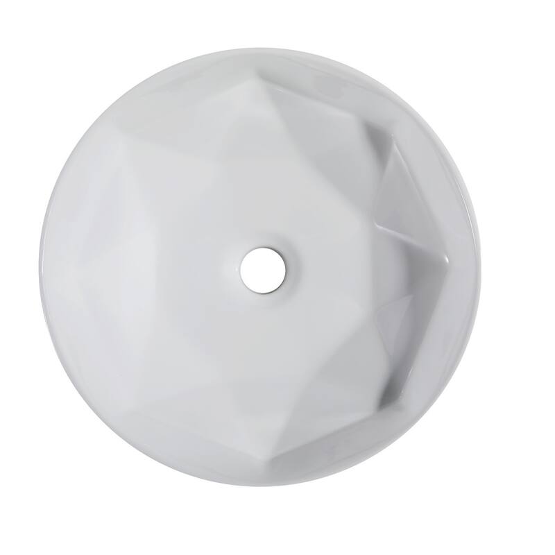 Calle Cotton White Plus Vitreous China Vessel Sink