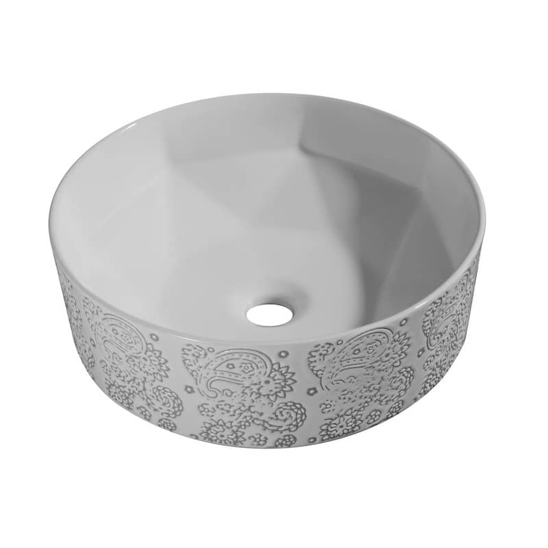 Calle Cotton White Plus Vitreous China Vessel Sink