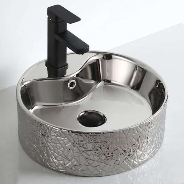 Titania "Imperial Jewel Collection" Silver Vessel Sink Overstock