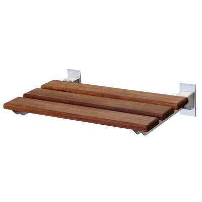 ANZZI Rochen 12.4 in. Teak Wall Mounted Shower Seat