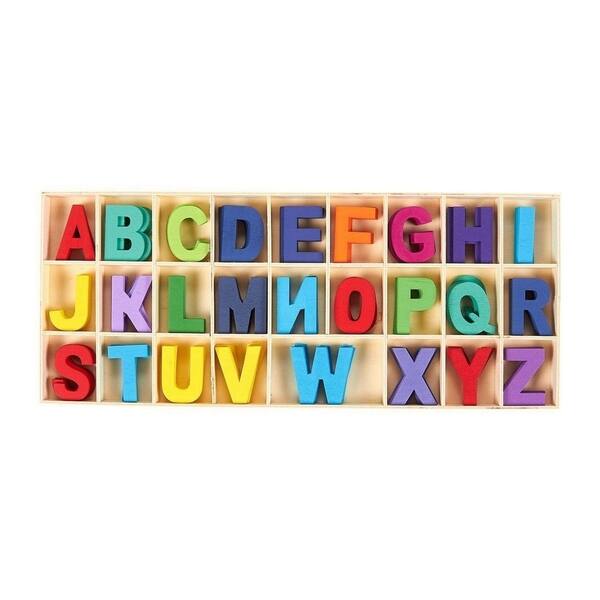 Shop 130 Pcs Wooden Alphabet Letters Assorted Colored Craft Letters With Storage Tray Overstock 29834763