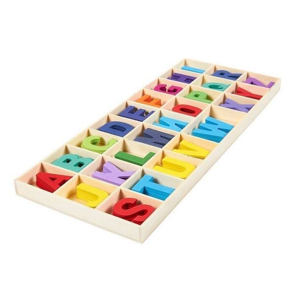 Shop 130 Pcs Wooden Alphabet Letters Assorted Colored Craft Letters With Storage Tray Overstock 29834763