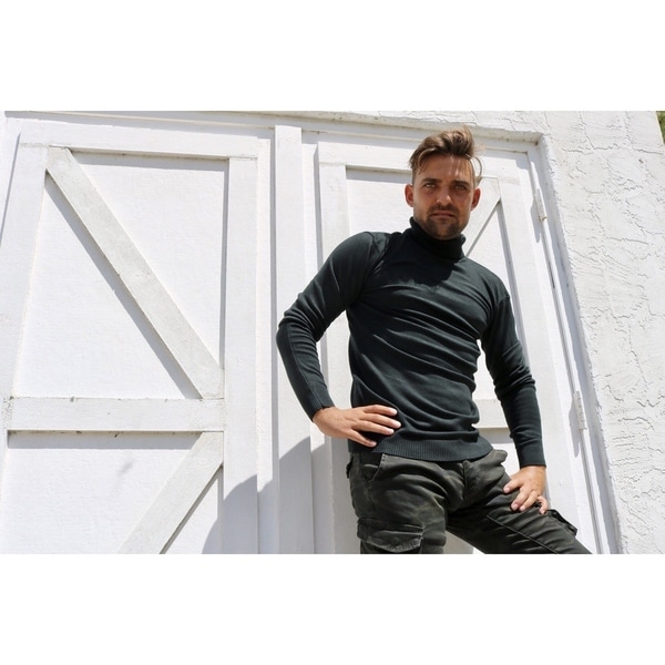 muscle fit turtleneck shirt