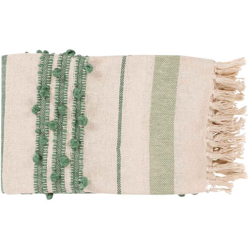 Livabliss Edelo Global Hand Woven 50" x 60" Cotton-Blend Throw