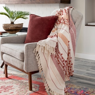 Livabliss Sisali Global Hand Woven 50" x 60" Cotton-Blend Throw