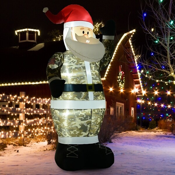 inflatable camo santa claus