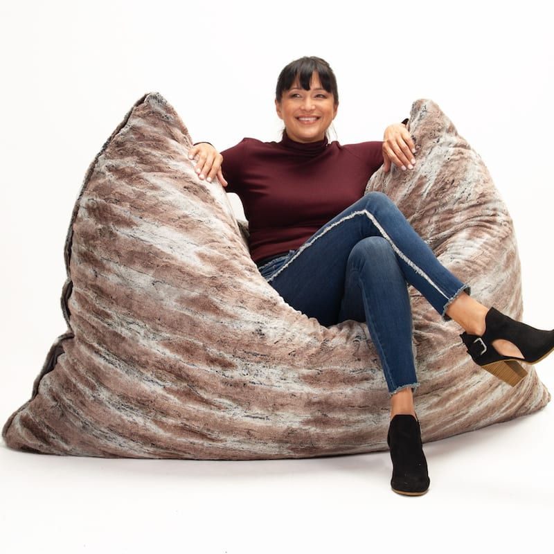 Jaxx Faux-Fur 5.5' Bean Bag Lounger