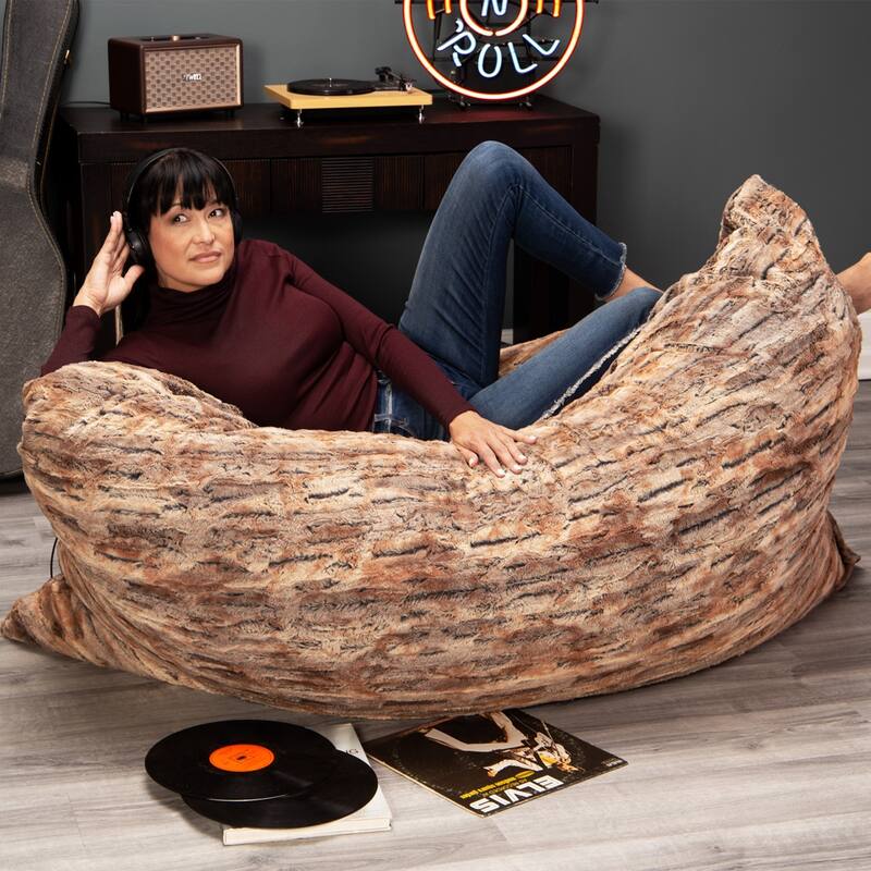 Jaxx Faux-Fur 5.5' Bean Bag Lounger