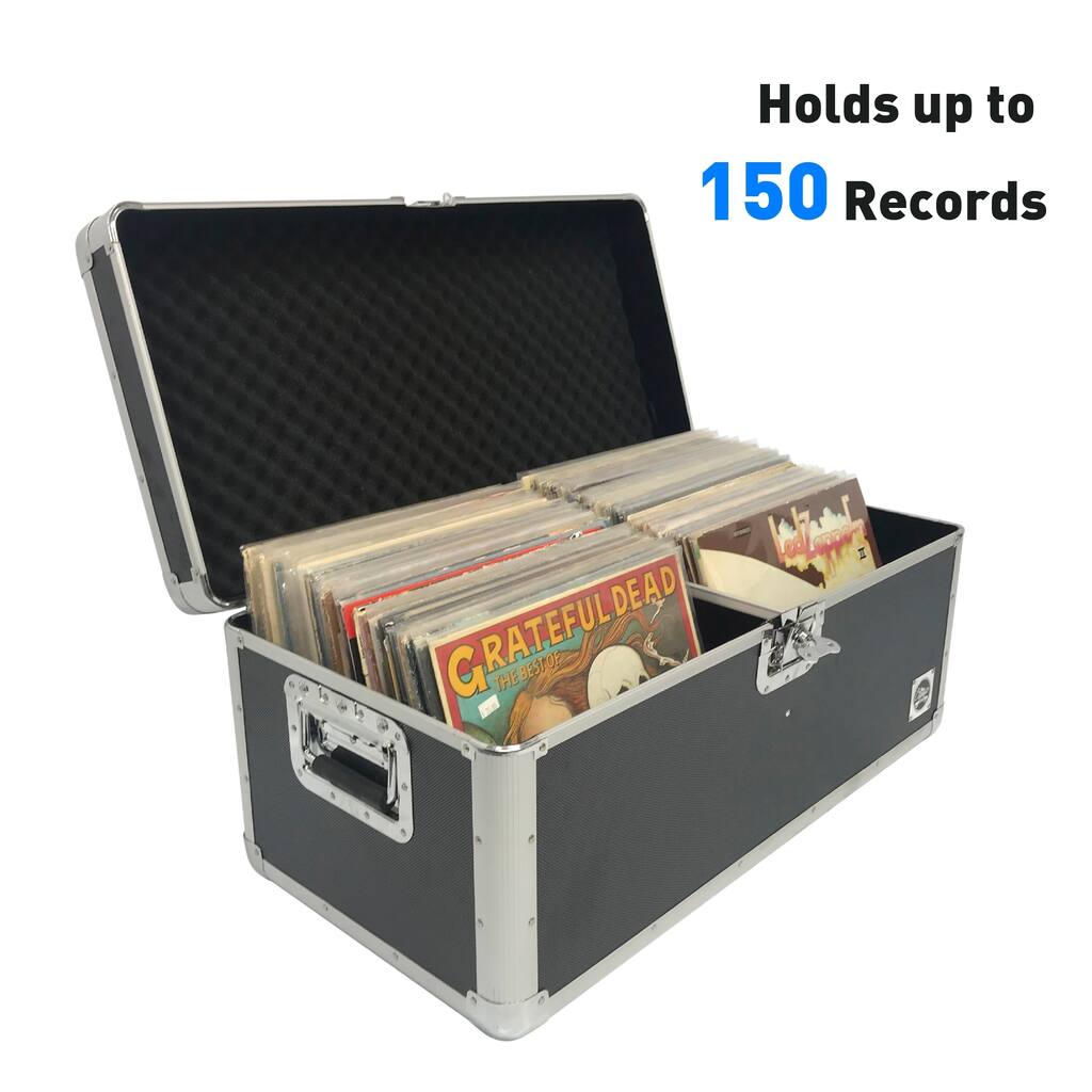 Classic Acts Vinyl Record Album Storage Case - Aluminum Lp Record Play