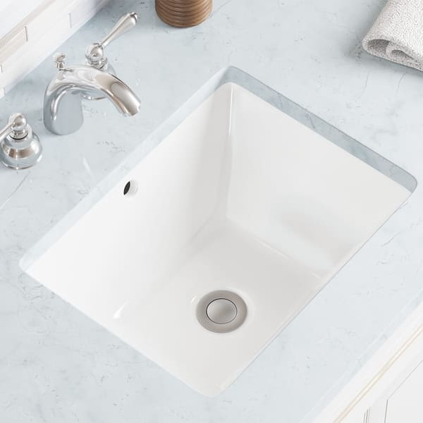White Undermount Porcelain Bathroom Sink Bed Bath & Beyond 29845708