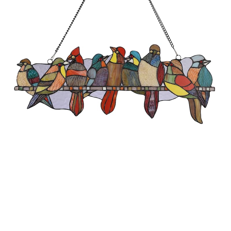 Gracewood Hollow Deffalah 145-piece Stained Glass Birds Window Suncatcher