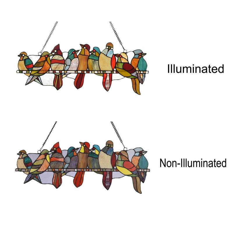Gracewood Hollow Deffalah 145-piece Stained Glass Birds Window Suncatcher