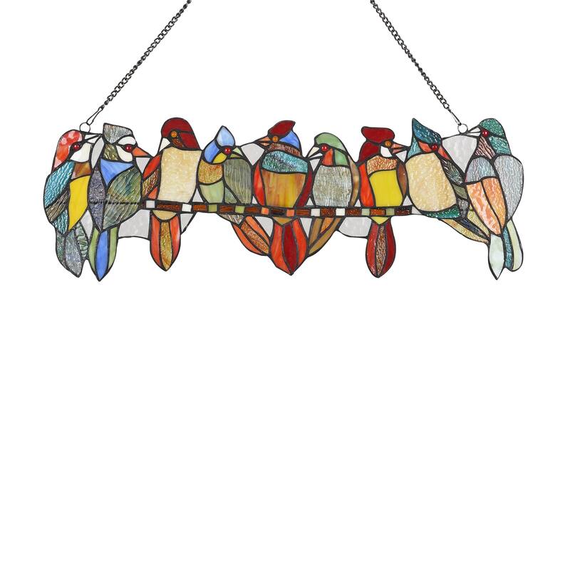 Gracewood Hollow Deffalah 146-piece Stained Glass Birds Window Suncatcher