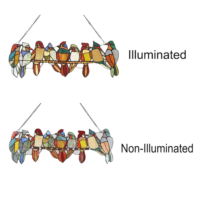 Gracewood Hollow Deffalah 146-piece Stained Glass Birds Window Suncatcher