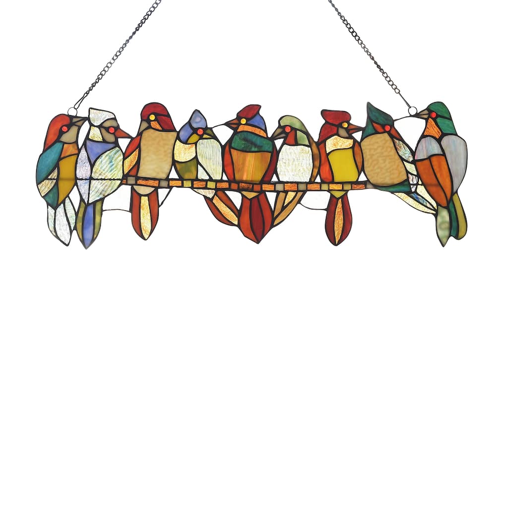 Gracewood Hollow Deffalah 146-piece Stained Glass Birds Window Suncatcher