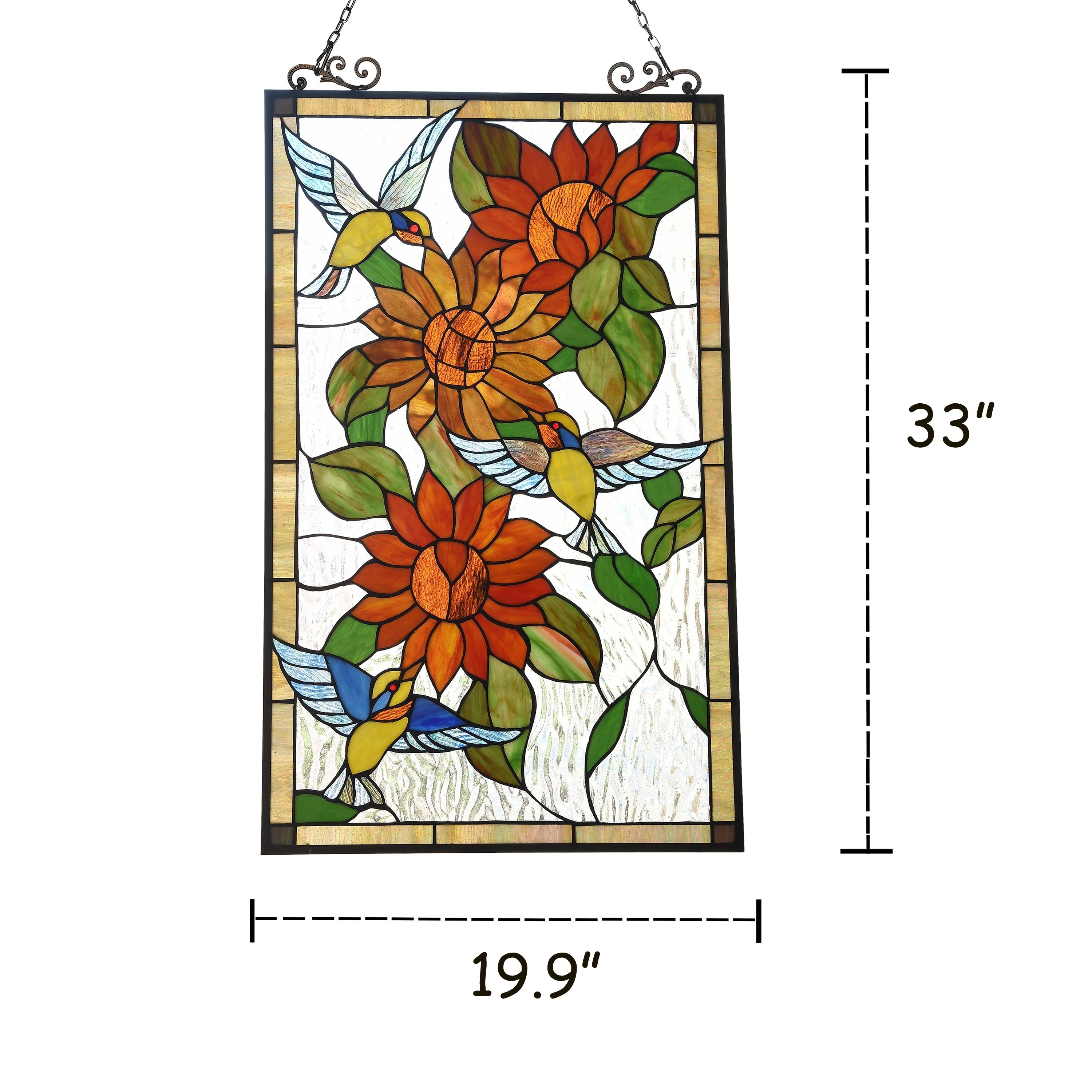 Shop Gracewood Hollow Tsibinda Floral Stained Glass Window Panel