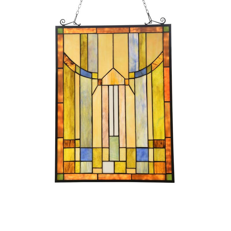 Gracewood Hollow Haggar Mission-style Window Panel Suncatcher