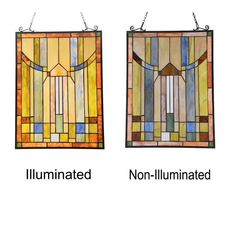 Gracewood Hollow Haggar Mission-style Window Panel Suncatcher