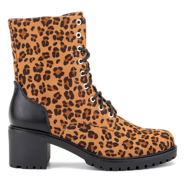 leopard combat boots