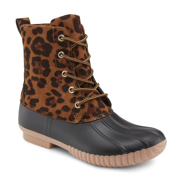Olivia Miller �Here and Now� Leopard Duck Boots