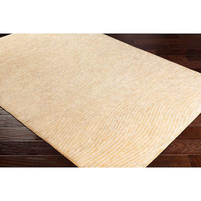 Bristow Handmade Modern Waves Viscose Area Rug