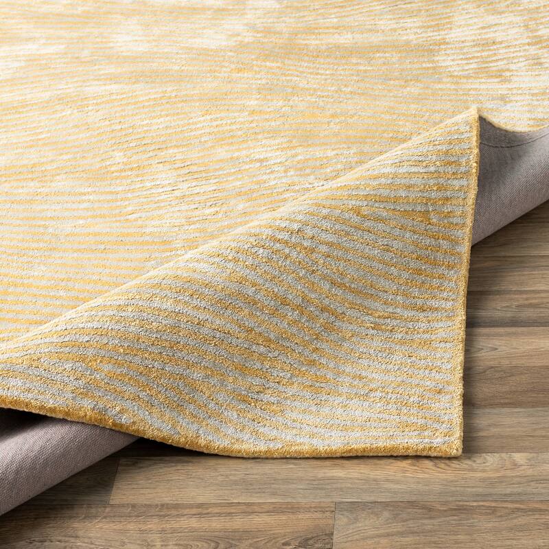 Bristow Handmade Modern Waves Viscose Area Rug