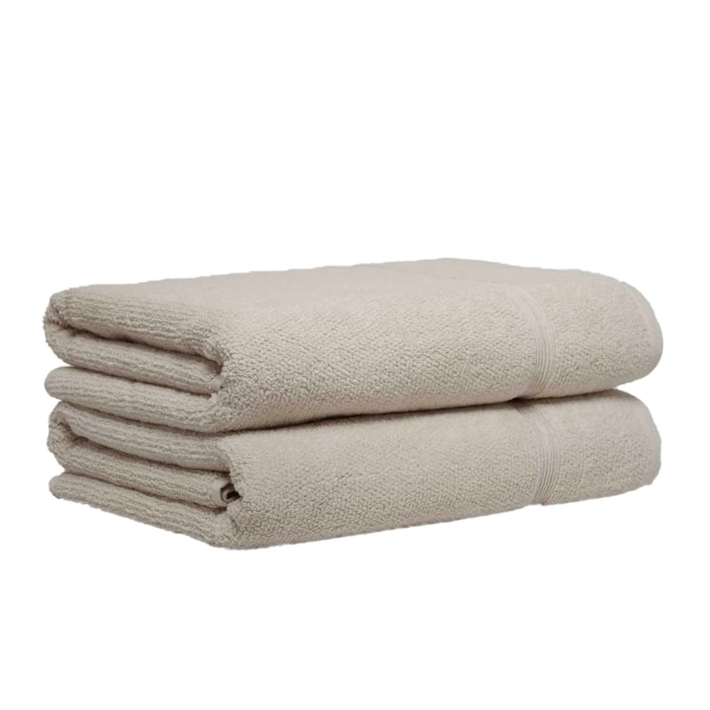 Porch & Den Meacham Turkish Cotton Bath Towel (Pack of 2) - Ecru