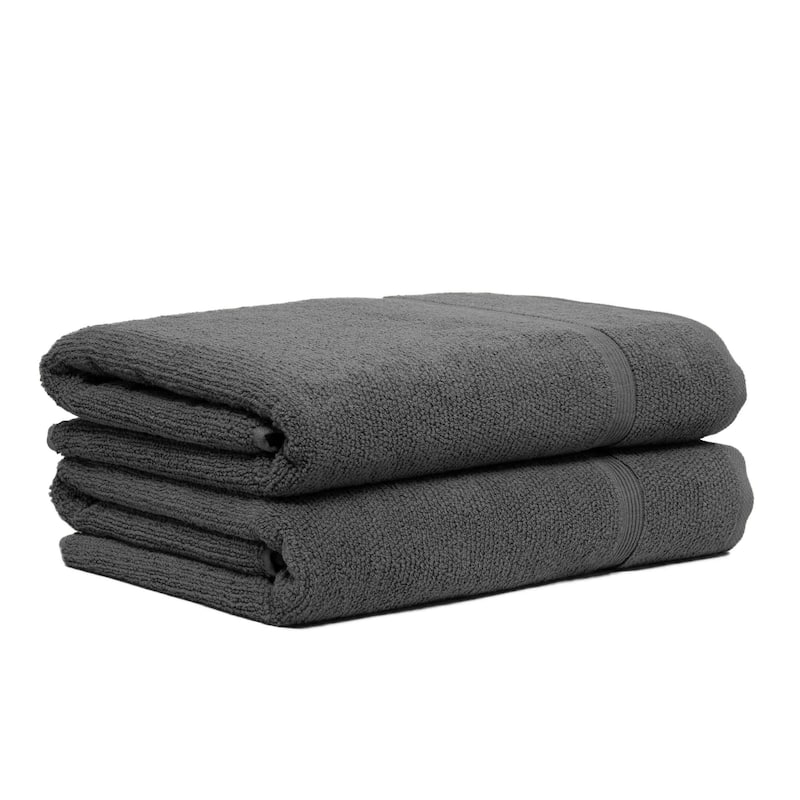 Porch & Den Meacham Turkish Cotton Bath Towel (Pack of 2) - Storm Grey