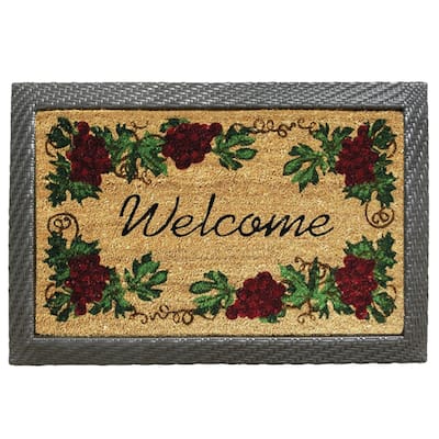 All Weather Wicker Tray Mat Frame (coir doormat not included)