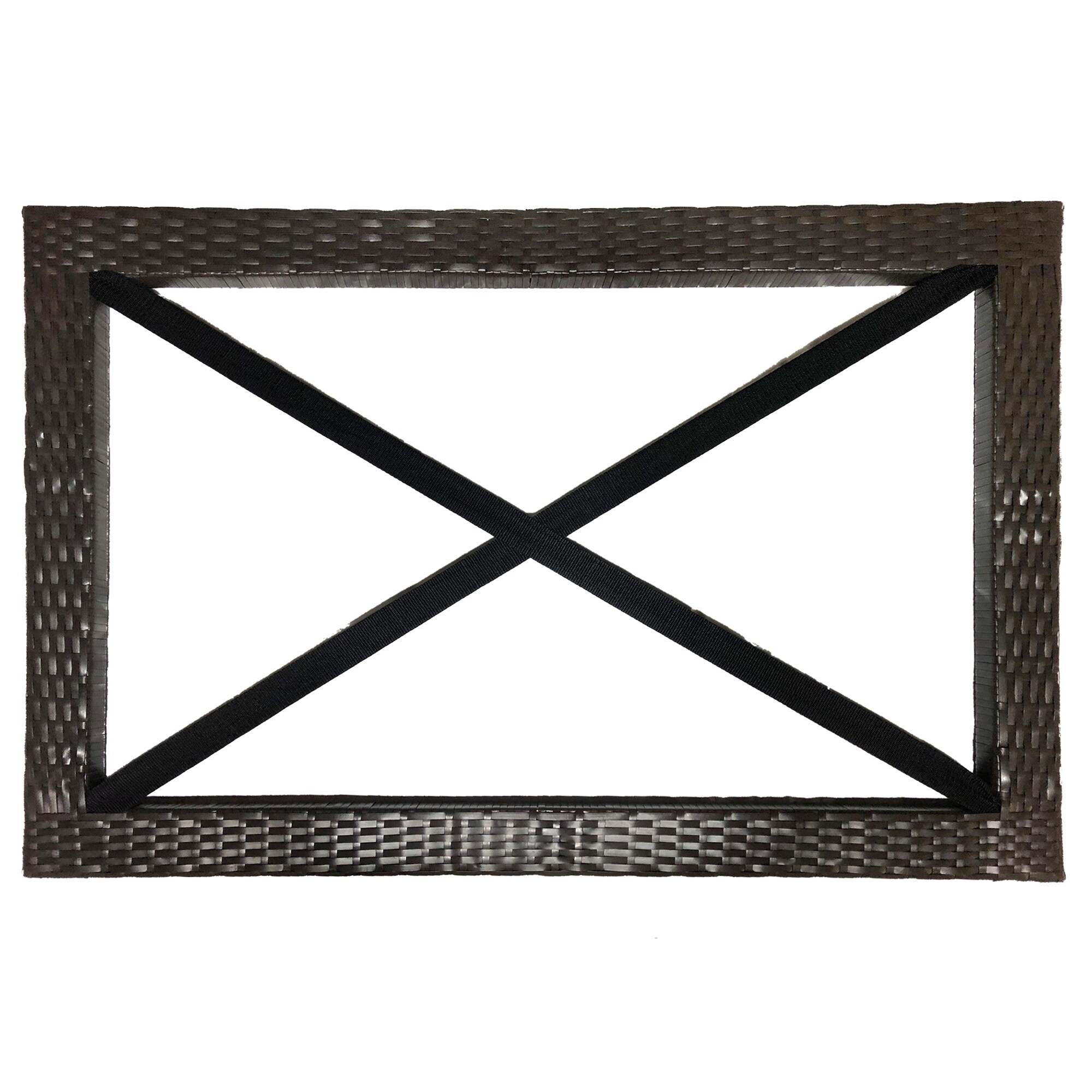 All Weather Wicker Tray Mat Frame (coir doormat not included