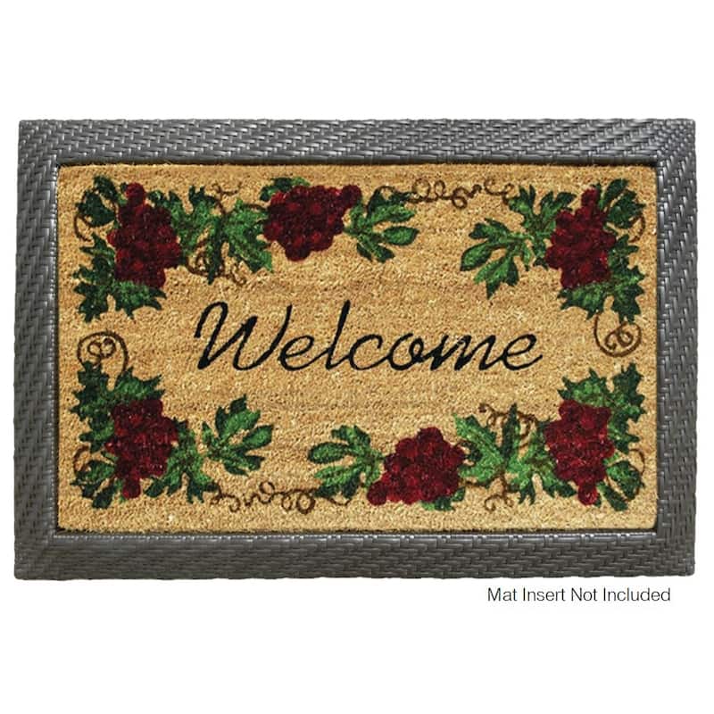 All Weather Wicker Tray Mat Frame (coir doormat not included)