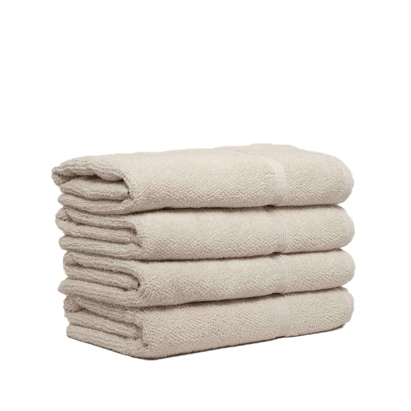 Porch & Den Meacham Turkish Cotton Hand Towel (Pack of 4) - Ecru