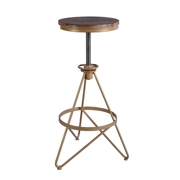 gold and wood bar stools