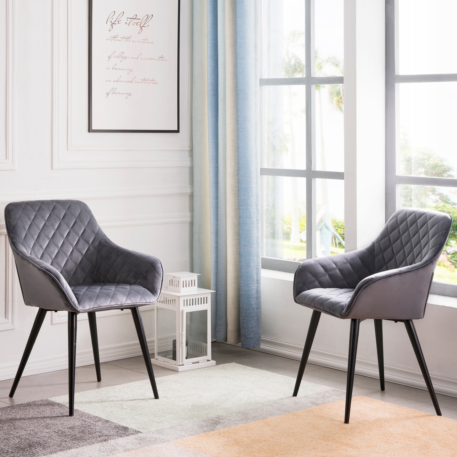 Ovios Dining Chairs Accent Chair Set Of 2 Leather Kitchen Ovios Dining Chairs Accent Chair Set