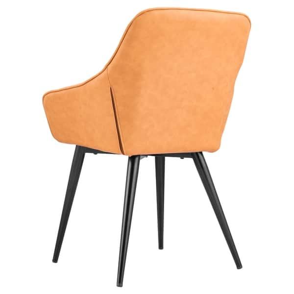 Shop Ovios Dining Chairs Accent Chair Set Of 2 Leather Kitchen